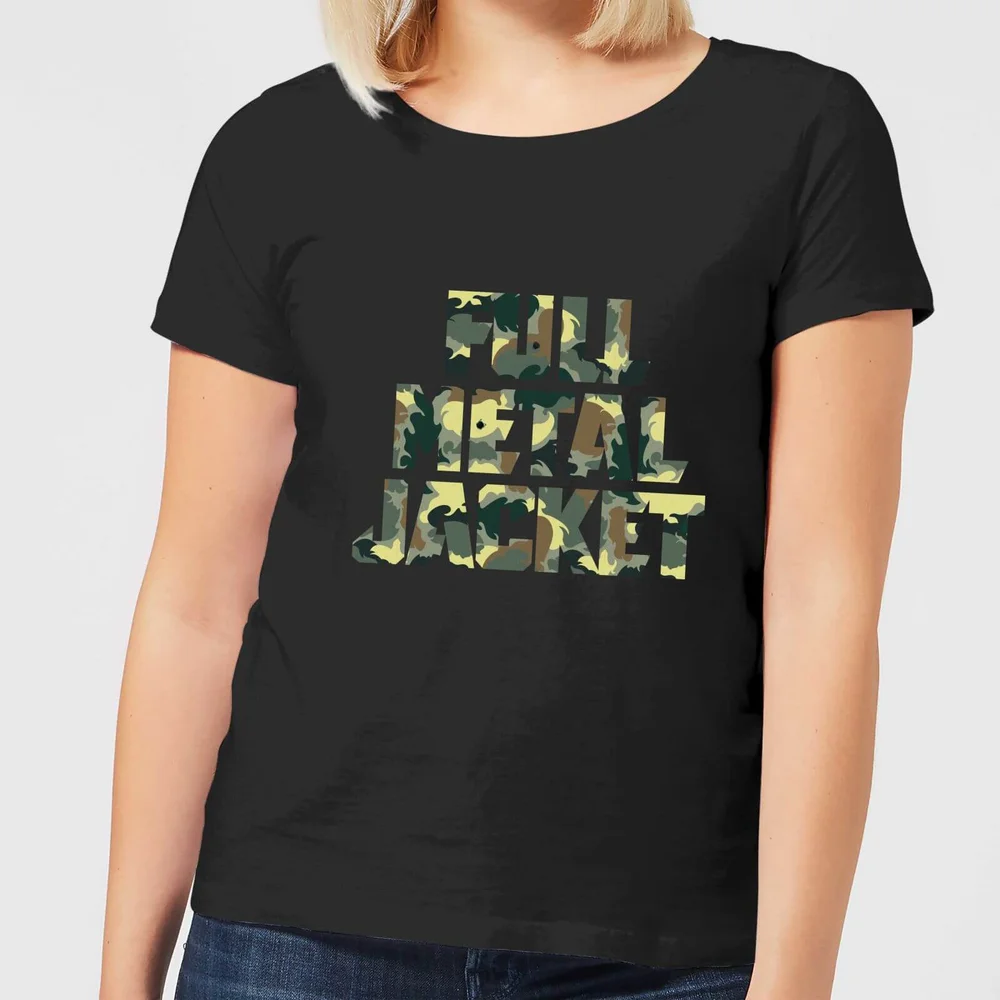Full Metal Jacket Camo Title Women's T-Shirt - Black - S - Noir Image 1