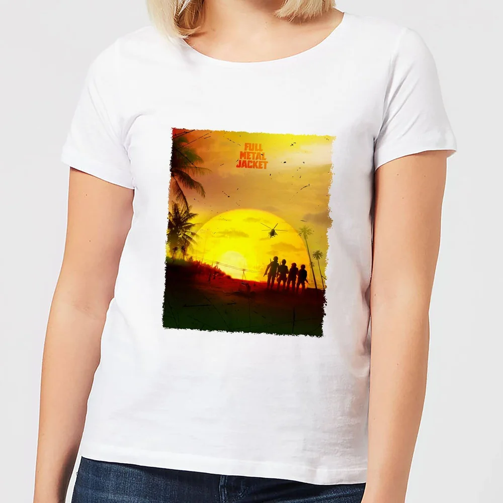 Full Metal Jacket Born To Kill Sunset Women's T-Shirt - White - S - Blanc Image 1