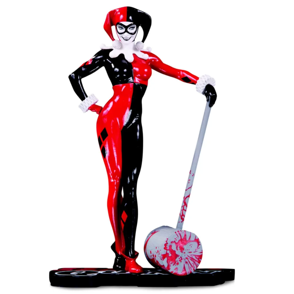 Statuette Harley Quinn Red, Blanc et Noir par Adam Hughes – DC Collectibles Image 1