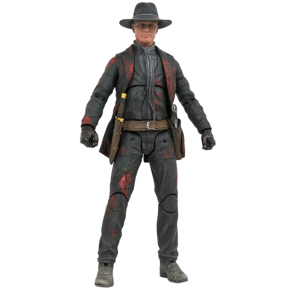 Figurine Px Homme en noir blessé au combat Westworld – Diamond Select Image 1