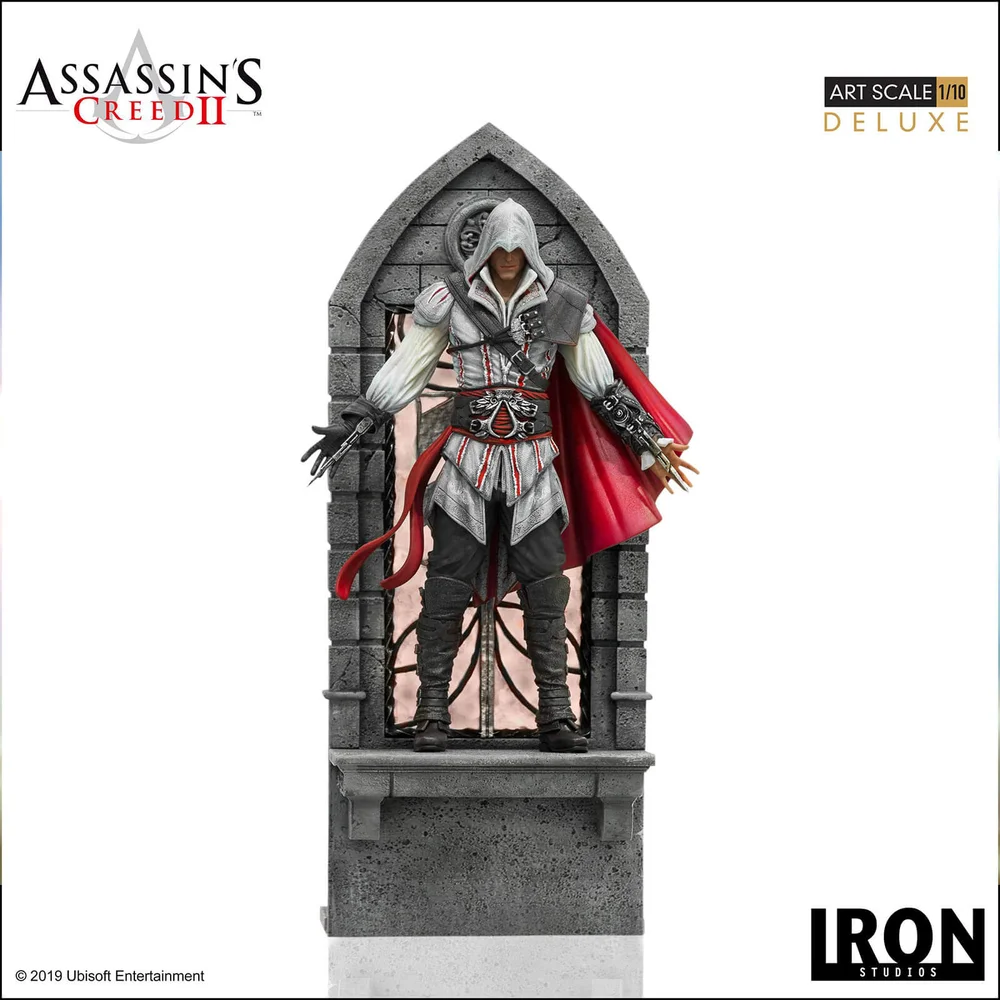 Figurine Ezio Auditore Deluxe, Assassin’s Creed II, échelle 1:10 (31 cm) – Iron Studios Image 1
