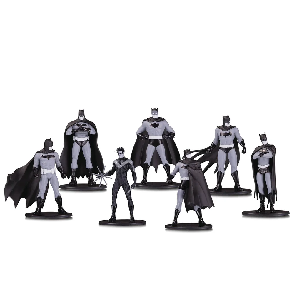 Pack de 7 mini figurines en PVC Batman Black & White – Pack 1 Image 1