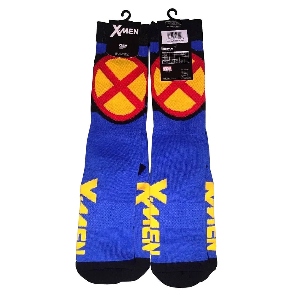Marvel X-Men Crew Socks - Blue Image 1
