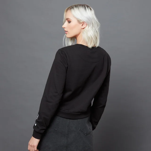 Crop Top Sweat shirt Harry Potter The Dark Arts La Marque des Ténèbres - Noir