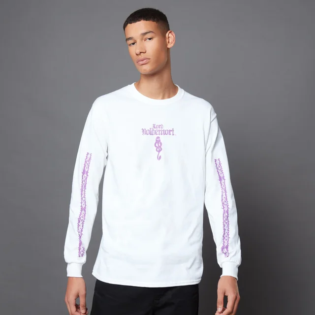 T-shirt à manches longues Harry Potter The Dark Arts Lord Voldemort - Blanc