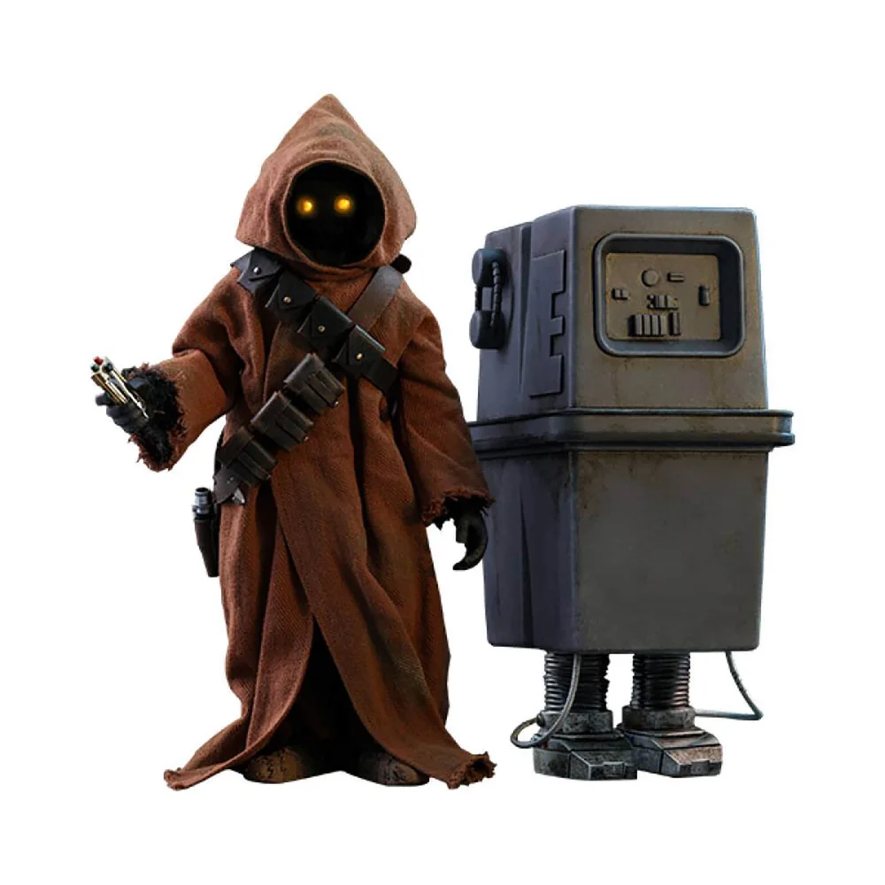 Figurines articulées MM Jawa et droïde EG-6 Star Wars Épisode VI (18 et 21 cm) – Hot Toys Image 1