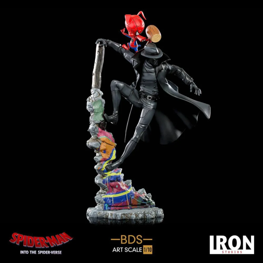 Iron Studios Spider-Man : Into the Spider-Verse BDS Art Statuette Deluxe échelle 1/10 Noir & Spider-Ham Image 1