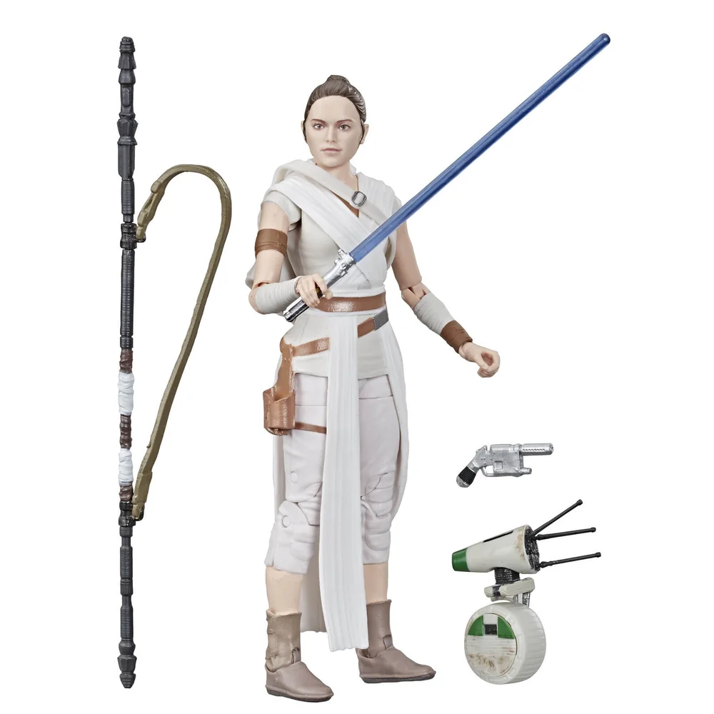 Star Wars The Black Series, figurines articulées Rey et D-O Image 1