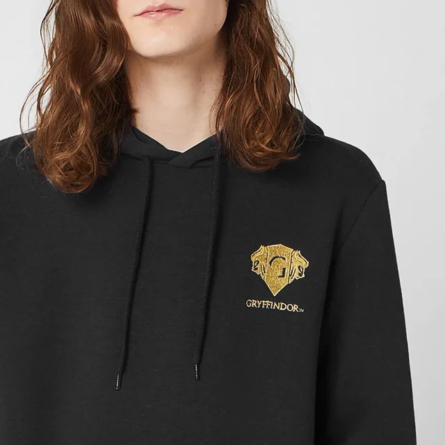 Sweat à capuche Unisexe Harry Potter Gryffindor Brodé - Noir
