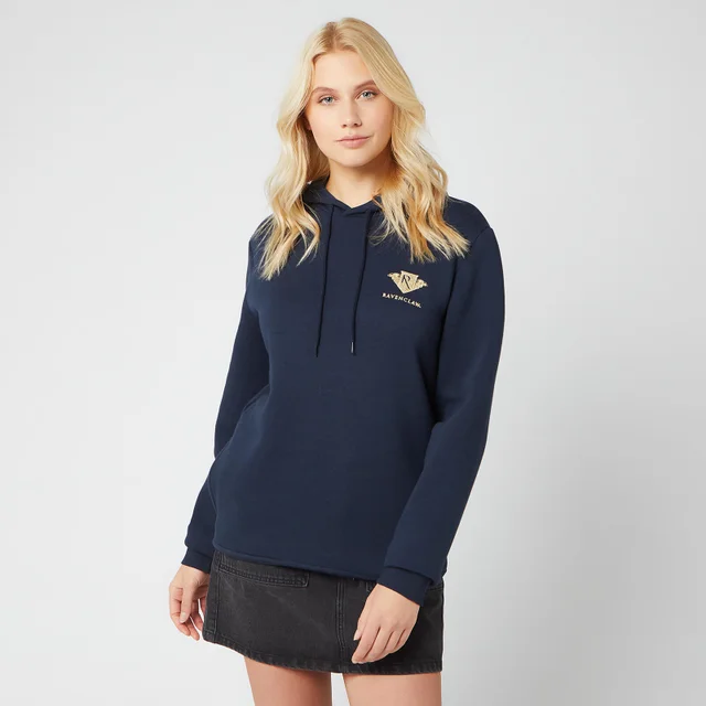 Sweat à capuche Unisexe Harry Potter Ravenclaw Brodé - Bleu Marine