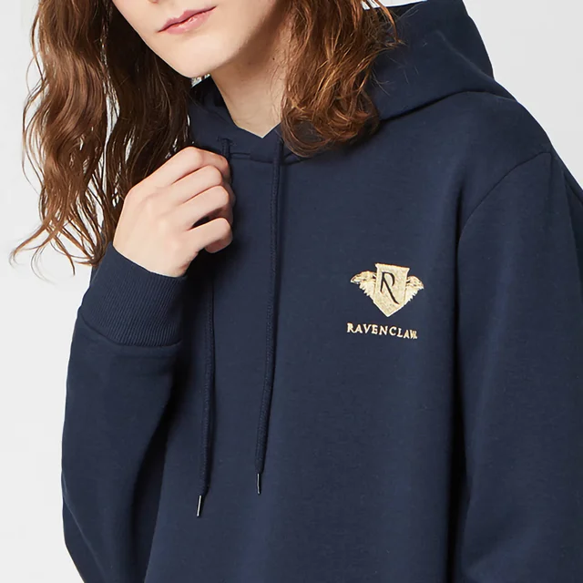 Sweat à capuche Unisexe Harry Potter Ravenclaw Brodé - Bleu Marine
