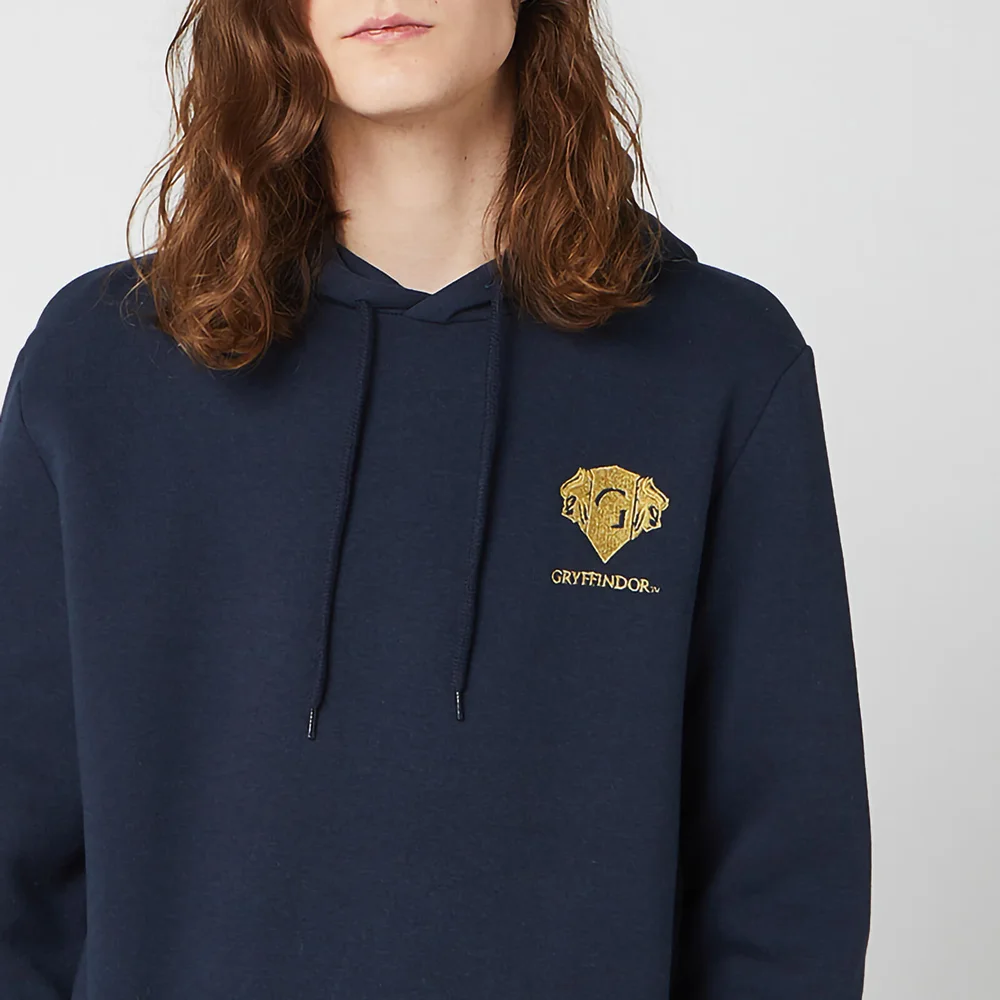 Sweat à capuche Unisexe Harry Potter Gryffindor Brodé - Bleu Marine - S Image 1