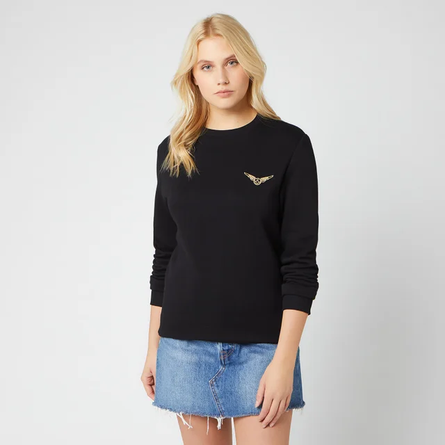 Sweat-shirt Unisexe Harry Potter Golden Snitch Brodé - Noir