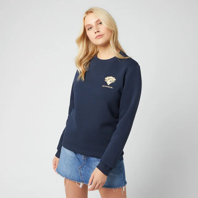 Sweat-shirt Unisexe Harry Potter Gryffindor Brodé - Bleu Marine