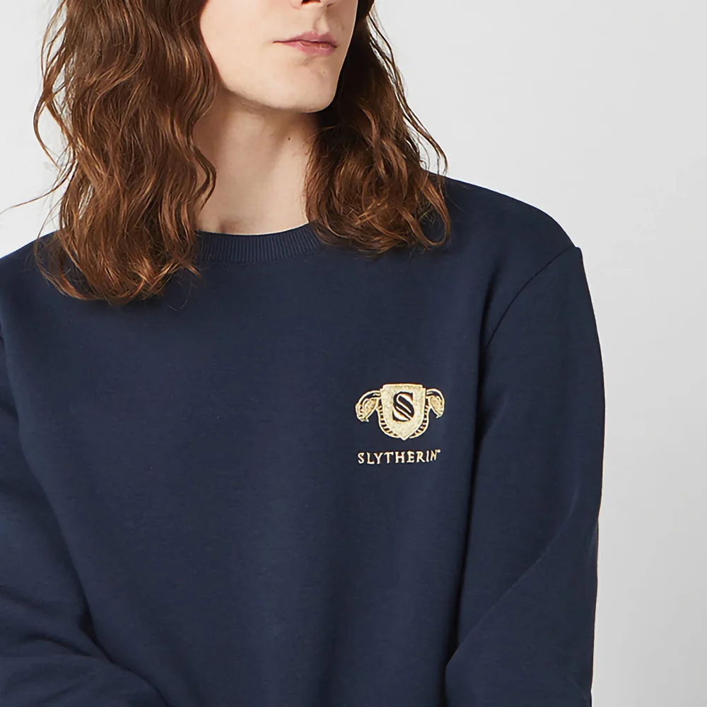 Sweat-shirt Unisexe Harry Potter Slytherin Brodé - Bleu Marine - S Image 1
