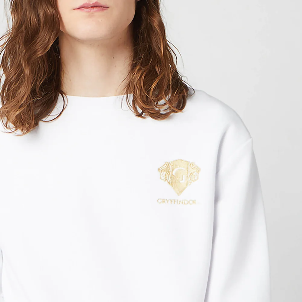 Sweat-shirt Unisexe Harry Potter Gryffindor Brodé - Blanc - M Image 1