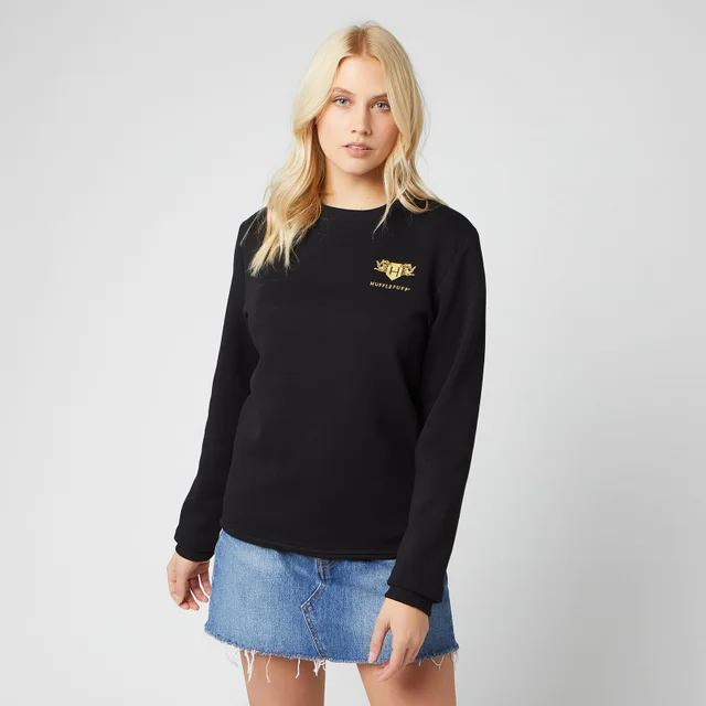 Sweat-shirt Unisexe Harry Potter Hufflepuff Brodé - Noir