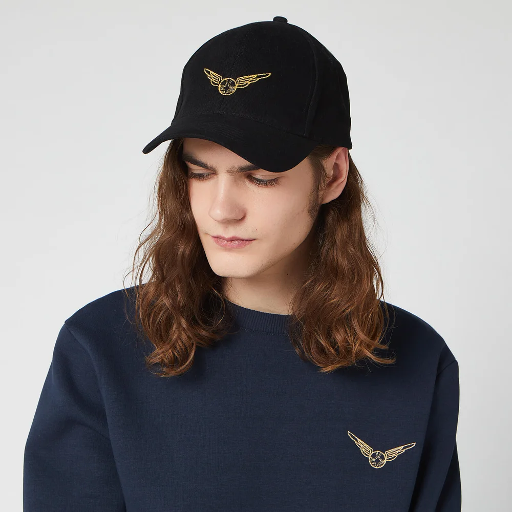 Casquette Harry Potter Golden Snitch Brodé - Noir Image 1