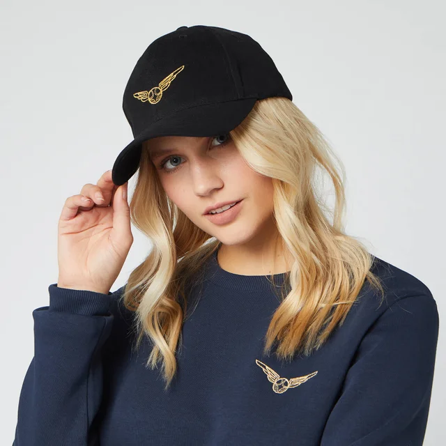 Casquette Harry Potter Golden Snitch Brodé - Noir