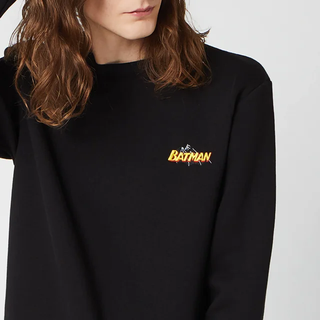 Sweat-shirt Unisexe DC Batman Brodé - Noir
