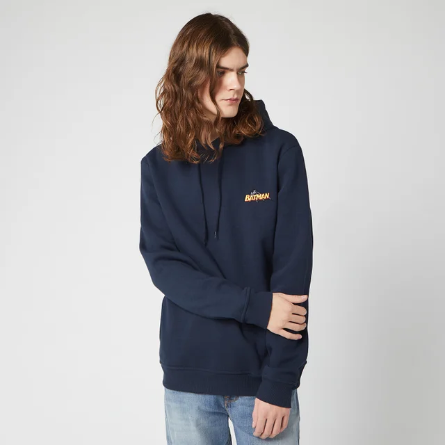 Sweat à capuche Unisexe DC Batman Brodé - Bleu Marine
