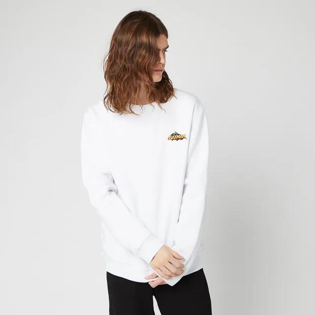 Sweat-shirt Unisexe DC Batman Brodé - Blanc