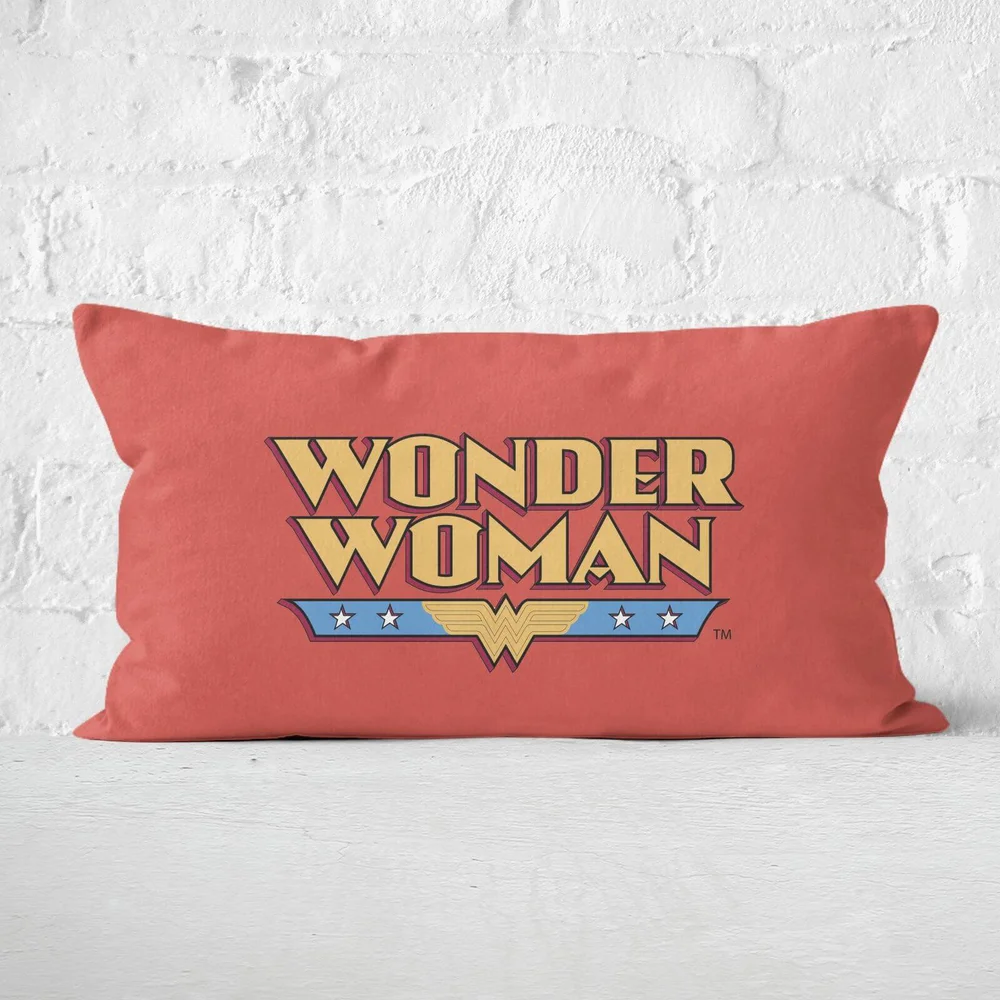 DC Cushions Retro Wonder Woman DC 30x50cm Rectangle Cushion Rectangular Cushion - Soft Touch Image 1