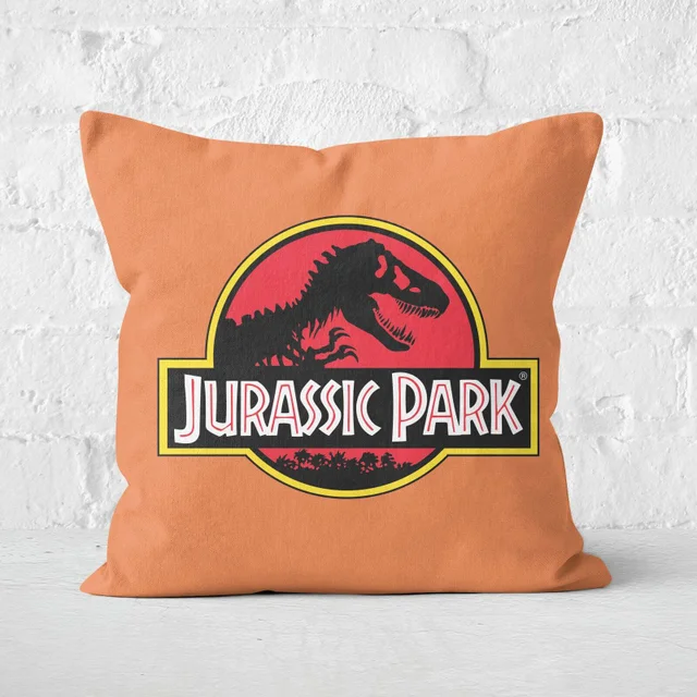 Orange Jurassic Park Square Cushion 40x40cm