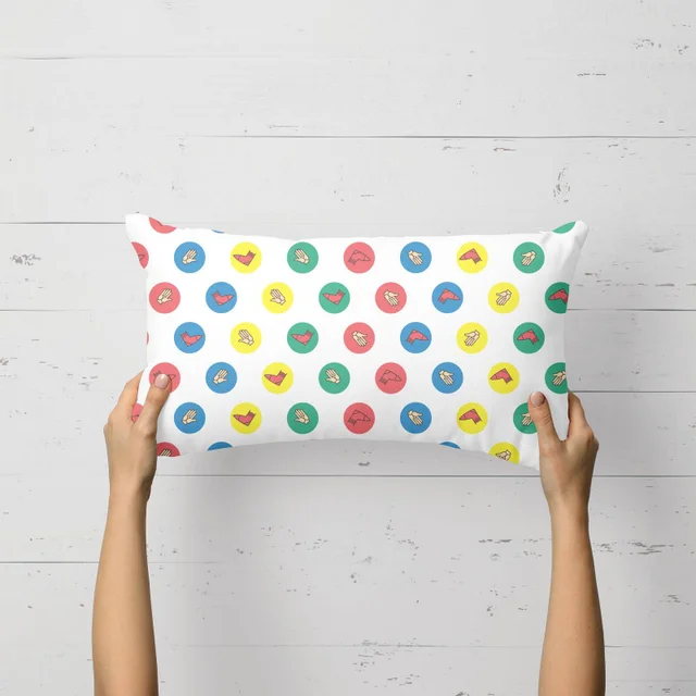 Twister White Rectangular Cushion