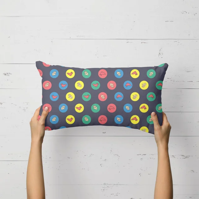 Twister Black Rectangular Cushion