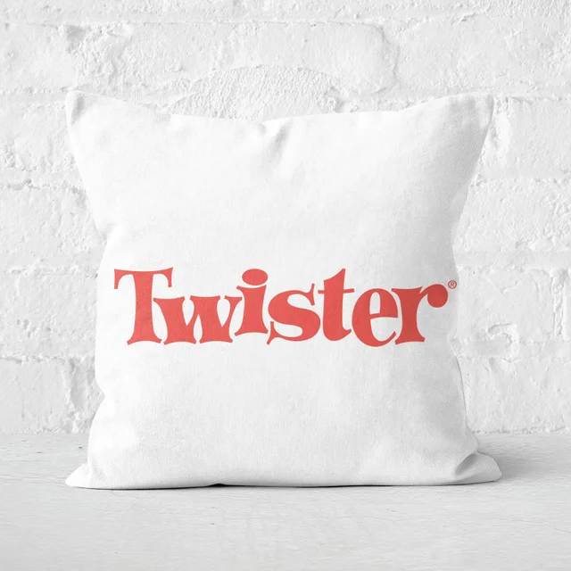 Twister White Square Cushion