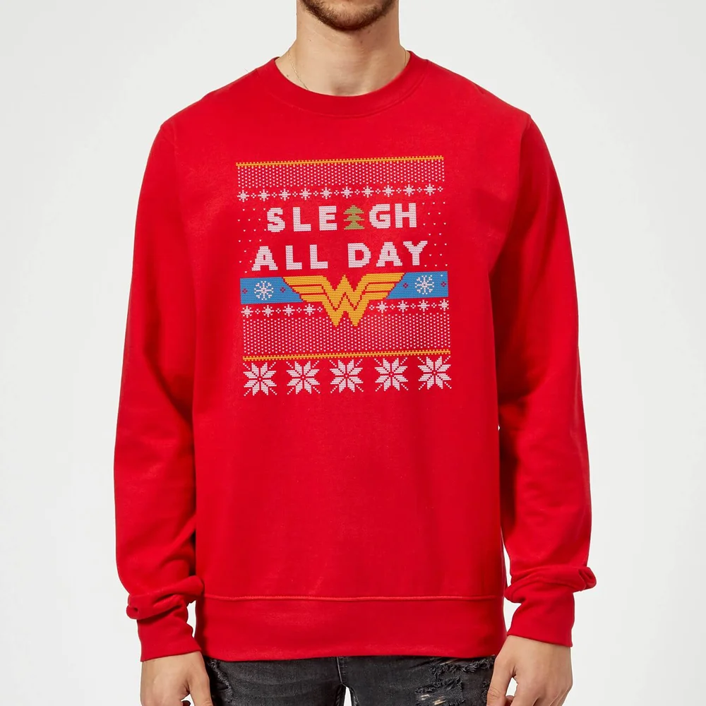 Wonder Woman 'Sleigh All Day Pull de Noël - Rouge - S Image 1