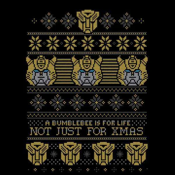 Bumblebee Classic Ugly Knit Pull de Noël - Noir