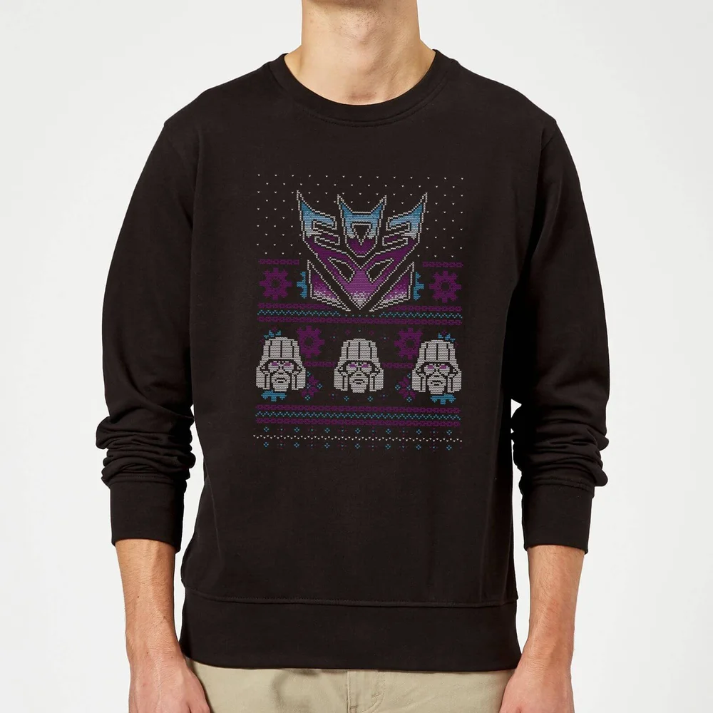 Decepticons Classic Ugly Knit Pull de Noël - Noir - S Image 1