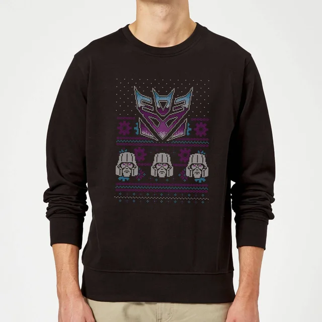 Decepticons Classic Ugly Knit Pull de Noël - Noir