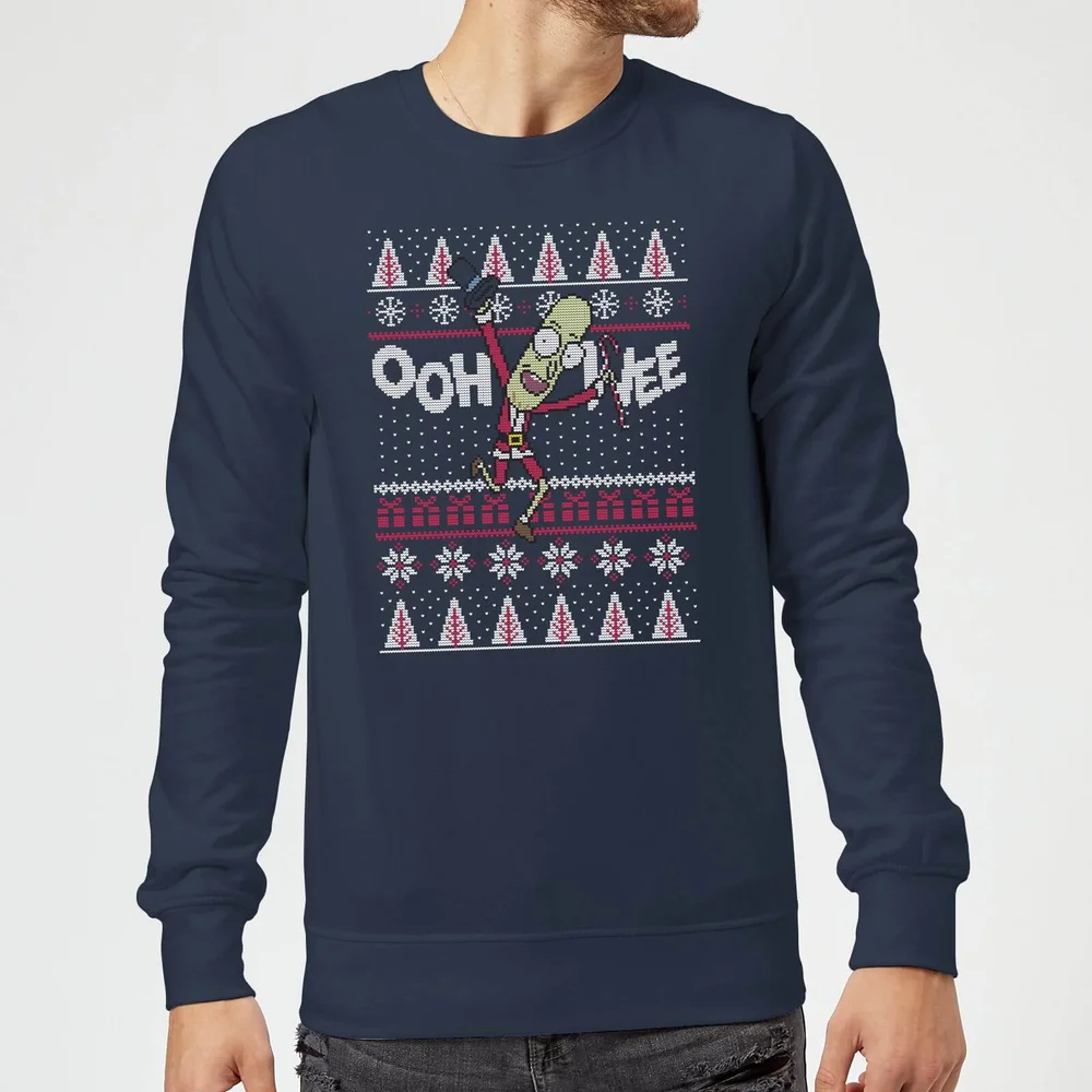 Rick and Morty Ooh Wee Pull de Noël - Bleu Marine - S Image 1