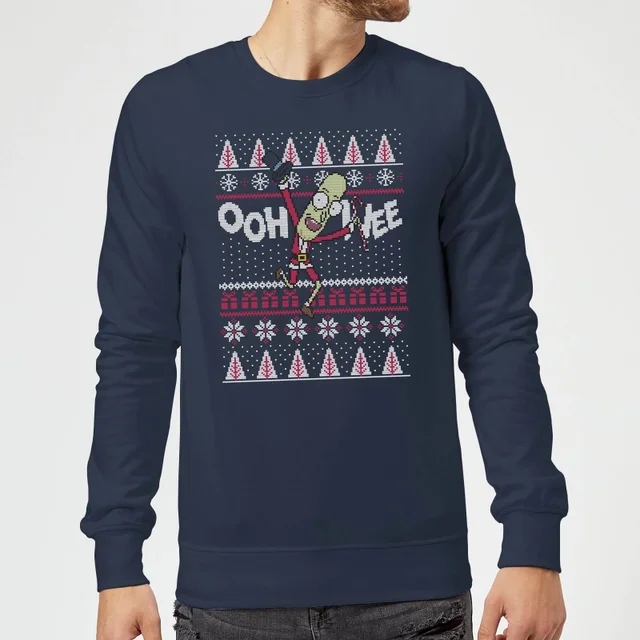 Rick and Morty Ooh Wee Pull de Noël - Bleu Marine