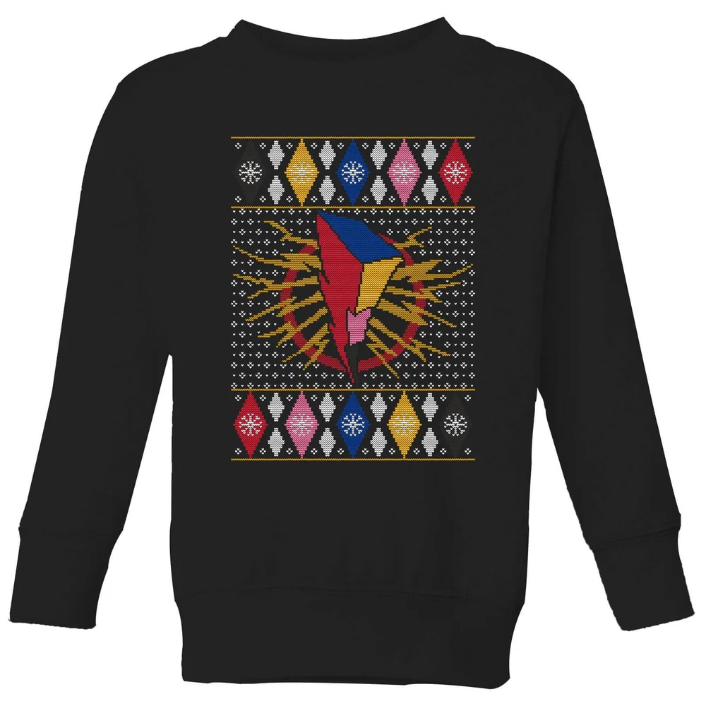 Power Rangers Pull de Noël pour enfants - Noir - 3-4 ans Image 1