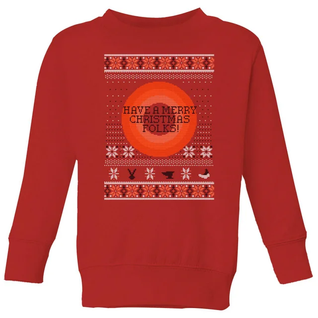 Looney Tunes Knit Pull de Noël pour enfants - Rouge