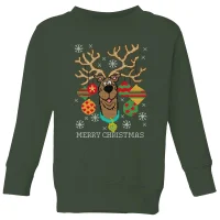 Scooby Doo Pull de Noël pour enfants - Vert Forêt