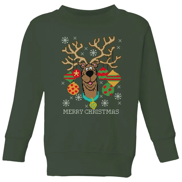 Scooby Doo Pull de Noël pour enfants - Vert Forêt