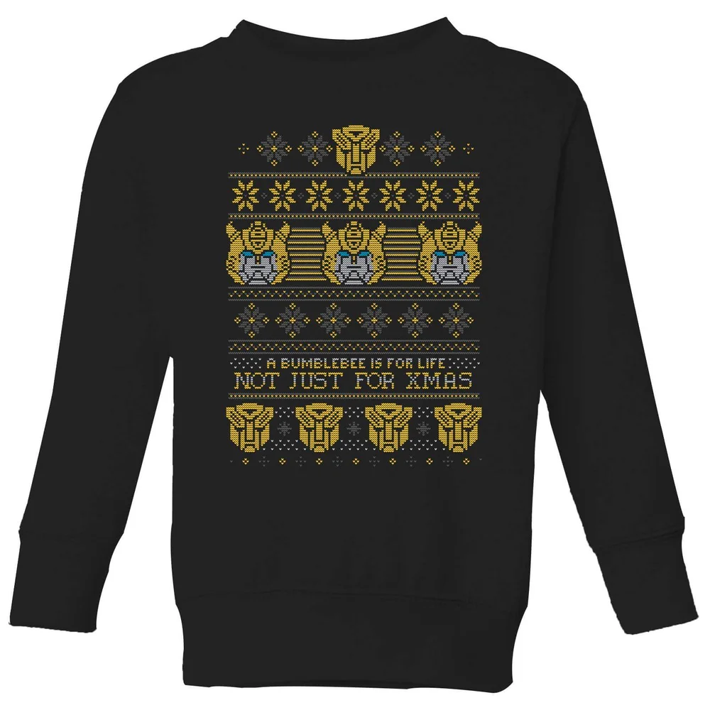 Bumblebee Classic Ugly Knit Pull de Noël pour enfants - Noir - 3-4 ans Image 1
