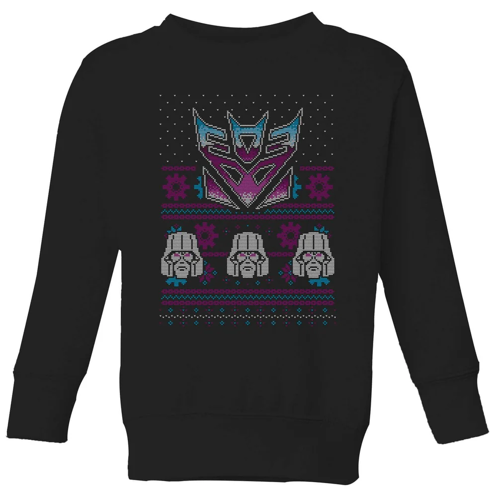 Decepticons Classic Ugly Knit Pull de Noël pour enfants - Noir - 3-4 ans Image 1