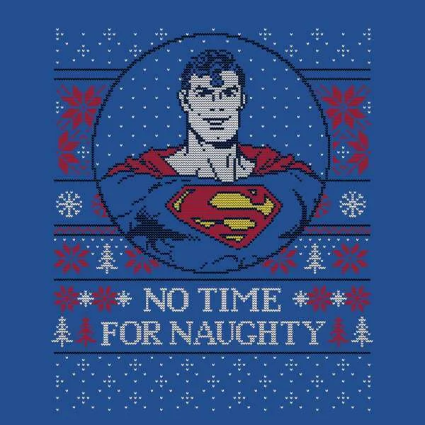 Superman May Your Holidays Be Super Men's Christmas T-Shirt - Royal Blue