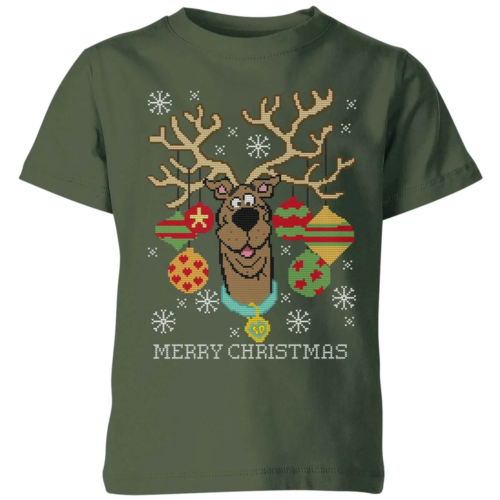 Scooby Doo Kids' Christmas T-Shirt - Forest Green - 3-4 ans Image 1