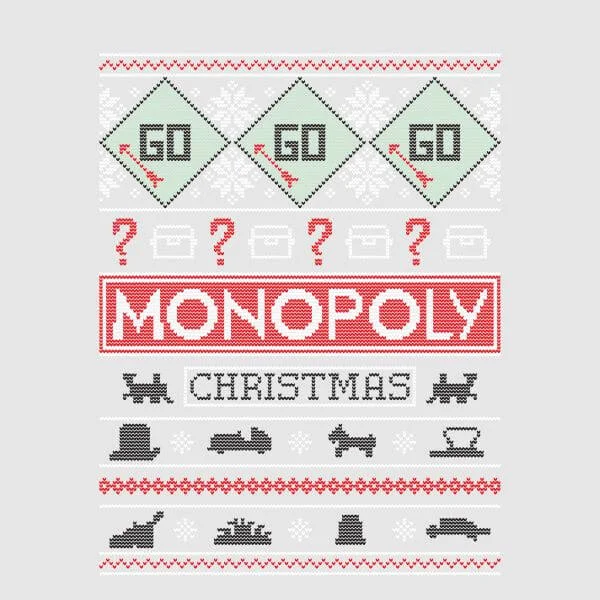 Monopoly Women's Christmas T-Shirt - Grey