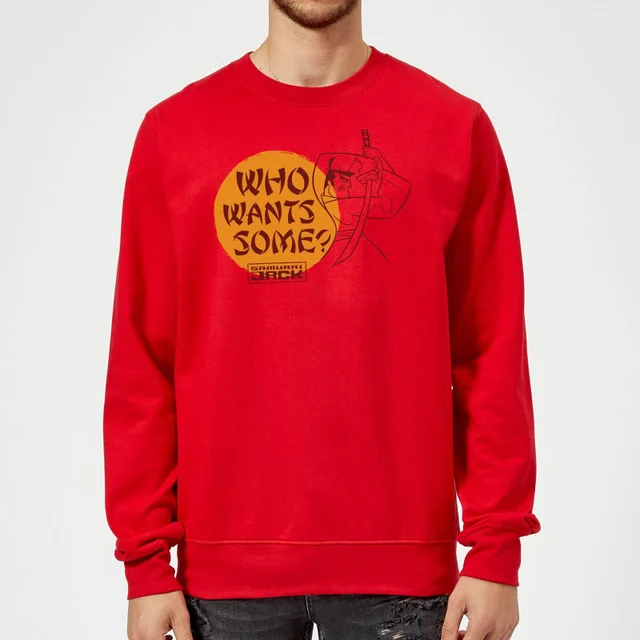 Samurai Jack Who Wants Some Sweatshirt - Red