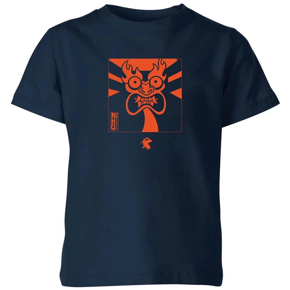 Samurai Jack Aku Kanji Kids' T-Shirt - Navy - 3-4 ans Image 1