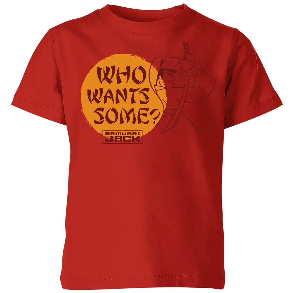 Samurai Jack Who Wants Some Kids' T-Shirt - Red - 3-4 ans Image 1