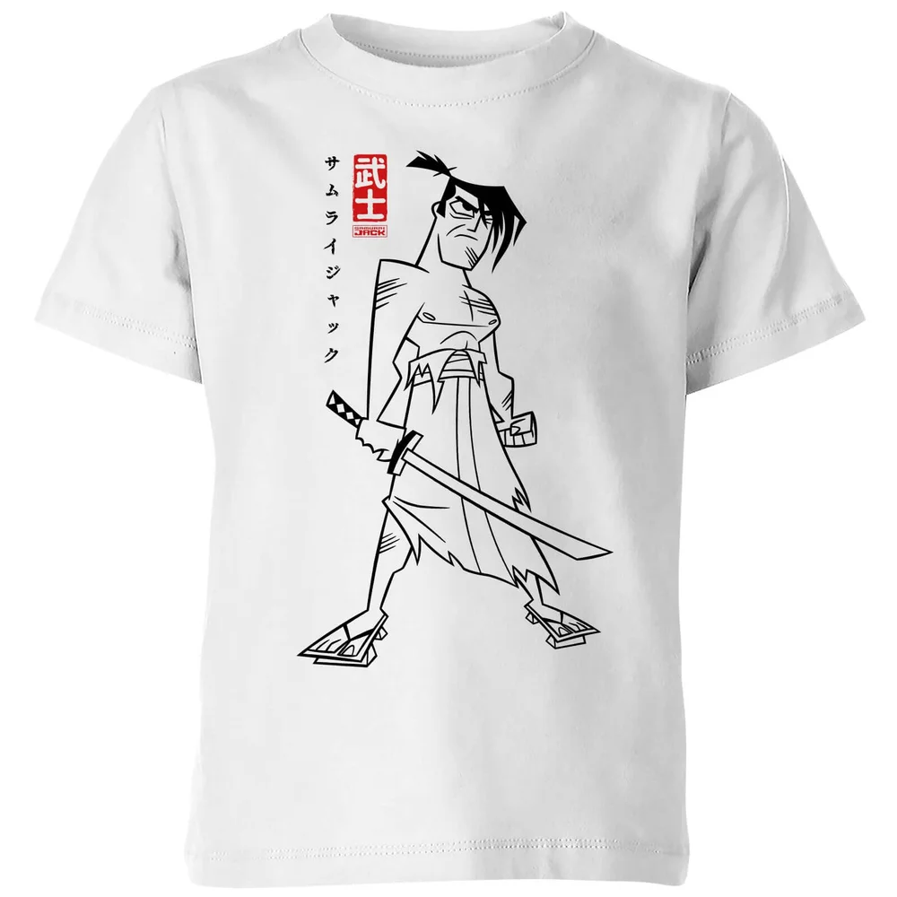 Samurai Jack Kanji Kids' T-Shirt - White - 3-4 ans Image 1